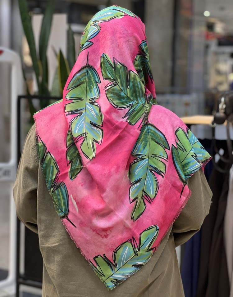 روسری نخی طرحدار دور ریش code:2440