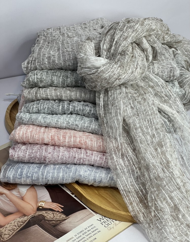 شال حریر میله ای ابرو بادی وارداتی code:2459