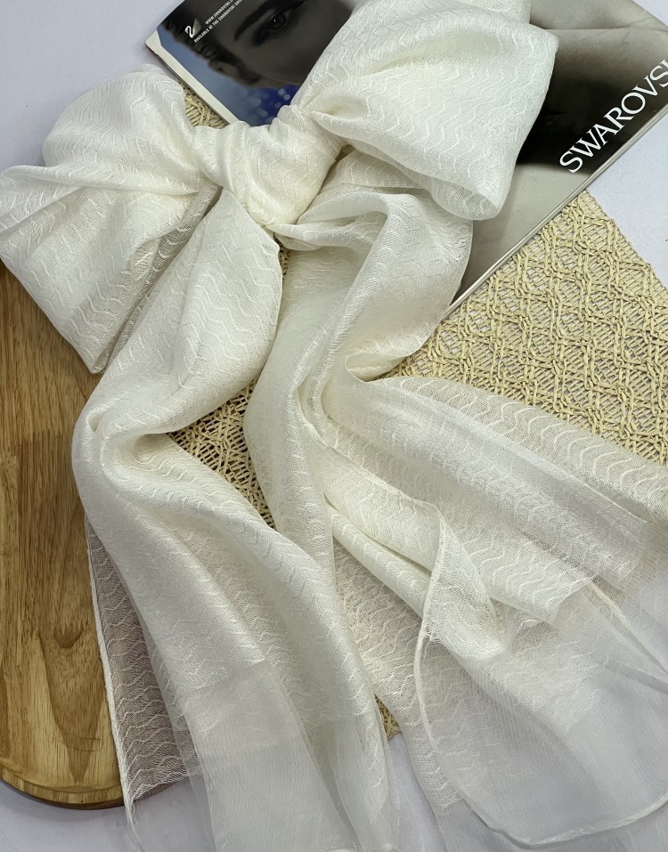 شال ویسکوز سفید وارداتی code:2479