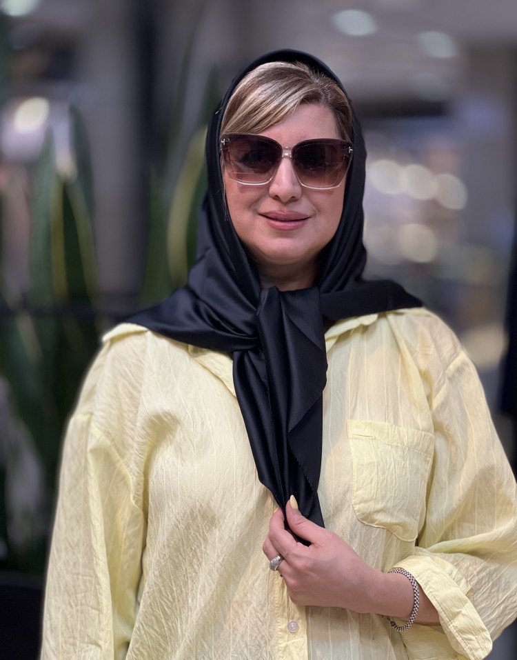 روسری ساتن مشکی code:2563