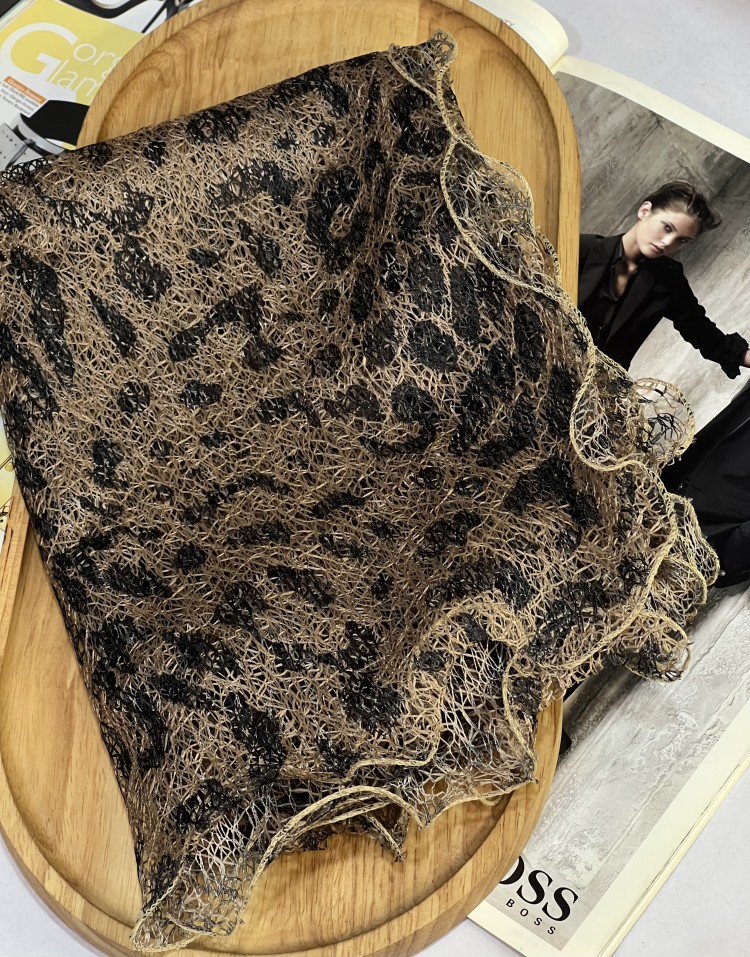 شال مزونی پلنگی تور دالبر  وارداتی code:2587