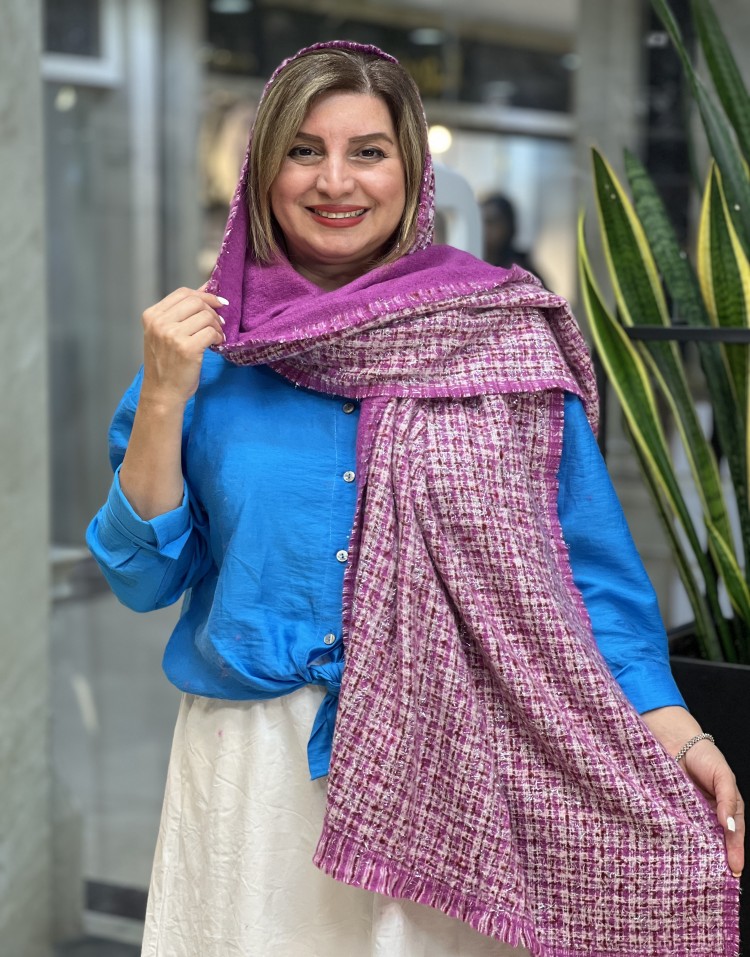 شال موهر دورو چهارخونه وارداتی code:2875