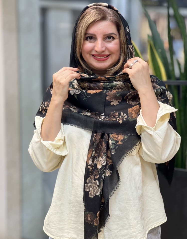 روسری نخی طرحدار پاییزه وارداتی code:2962