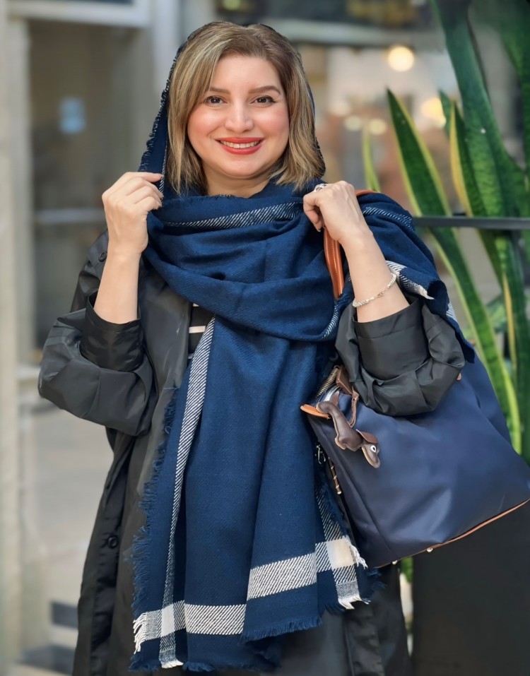 شال موهر سرمه ای code:2958