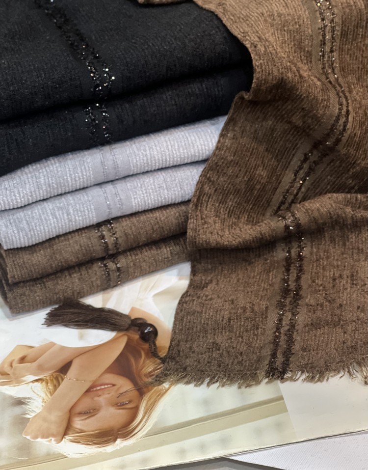 شال نخی پاییزه کبریتی code:3023