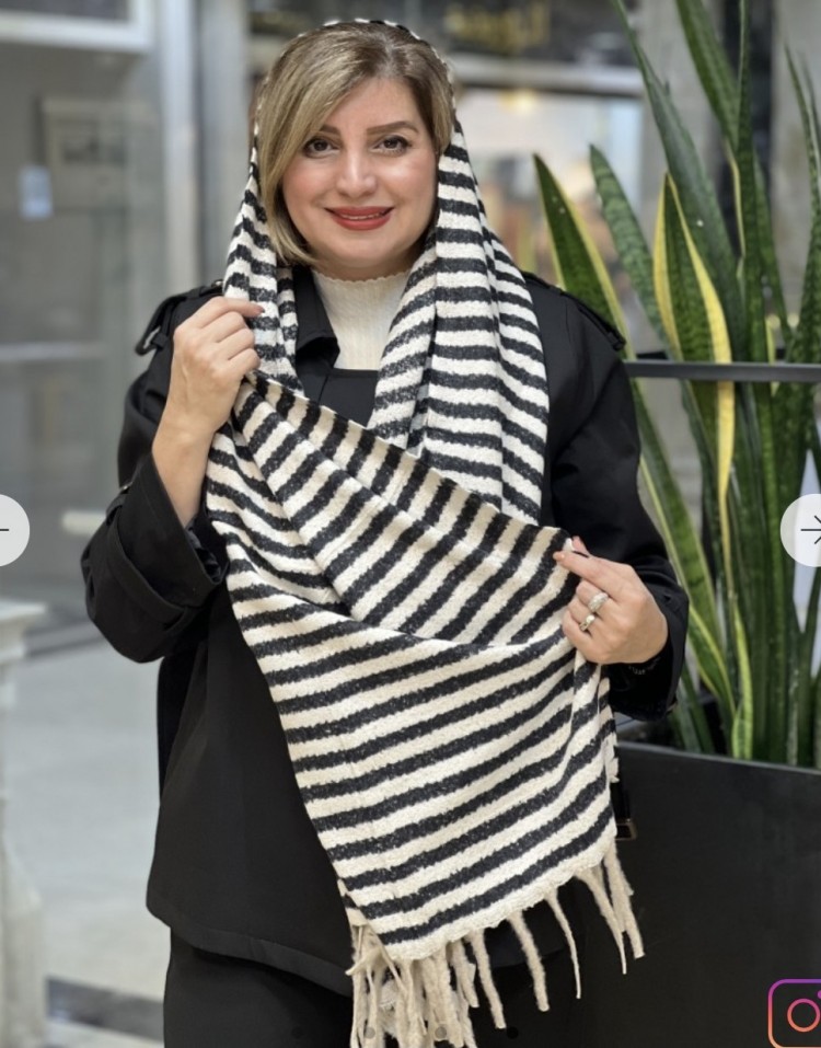 بیگ اسکارف راه راه وارداتی code:3058