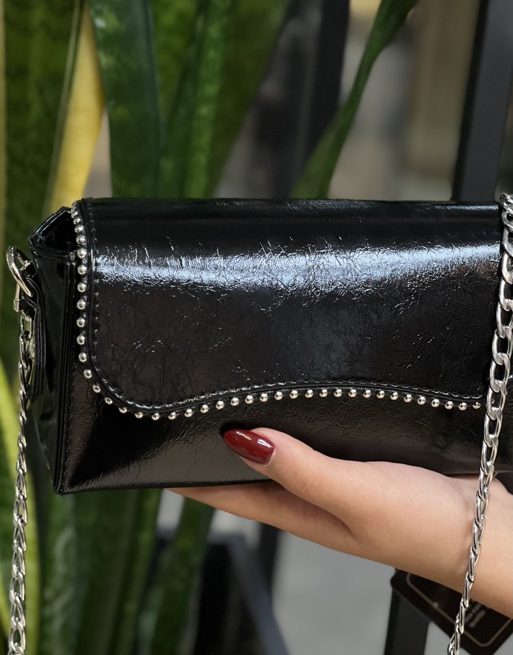 کیف رو دوشی چرمی مرواریدی code:3150