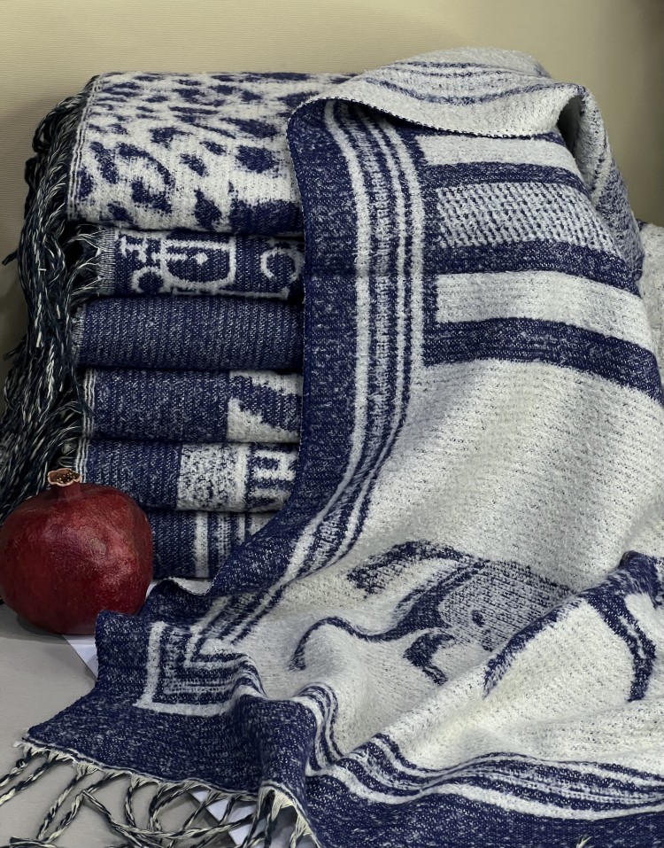 شال موهر ریشه دار وارداتی code:3155