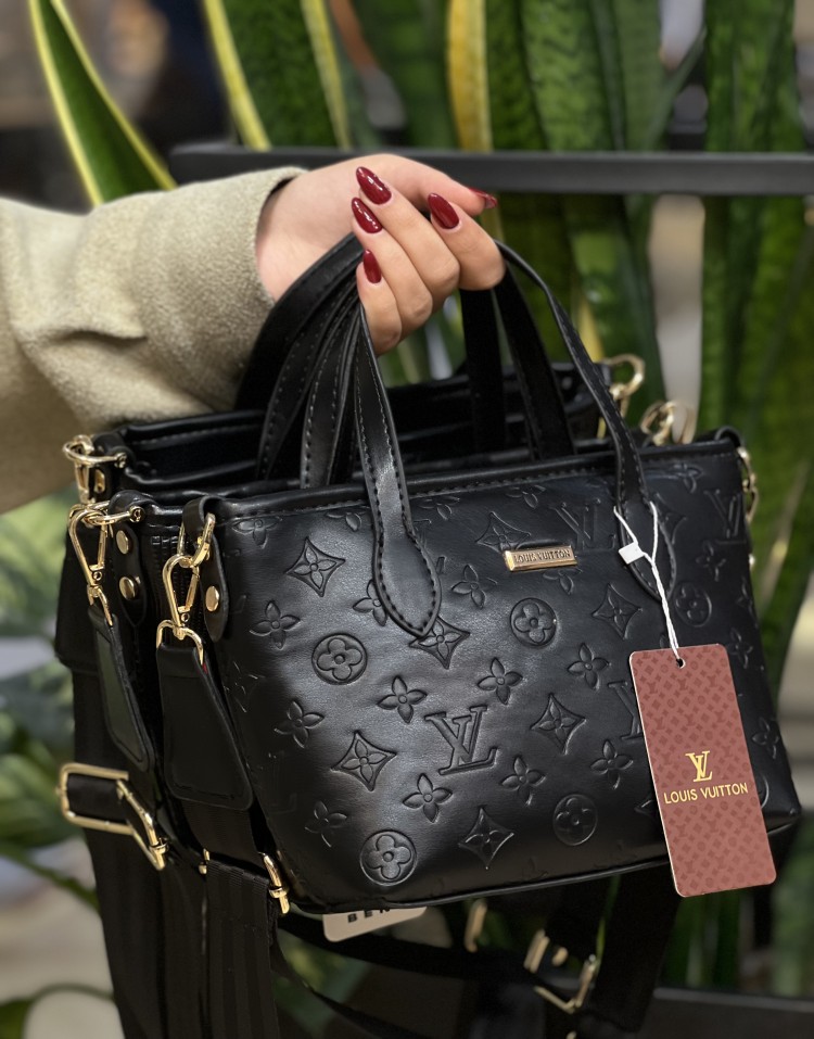کیف دستی چرم مارک مشکی code:3165