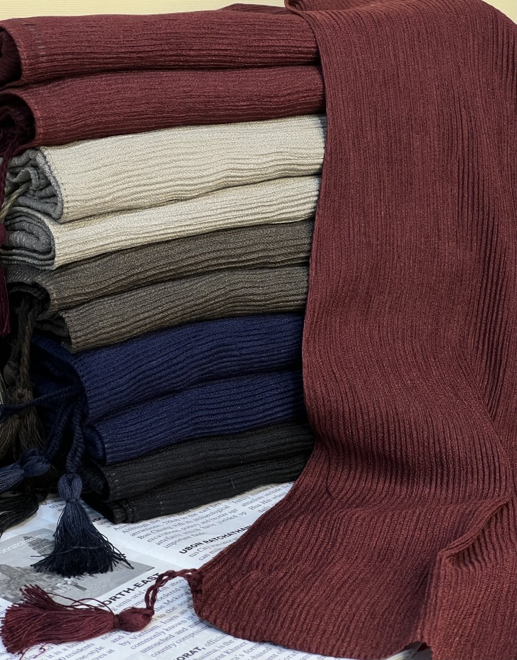 شال نخی پلیسه منگوله دار code:3170