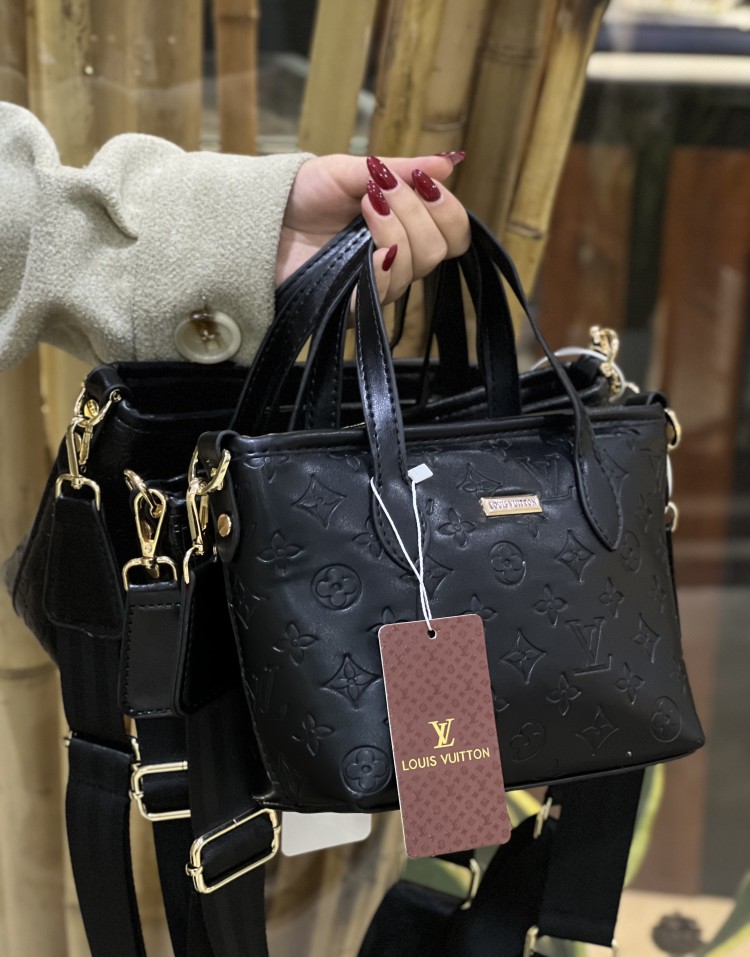 کیف دستی چرم مارک مشکی code:3165