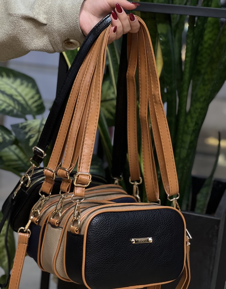 کیف چرمی رودوشی دوزیپ پروا  code:3190