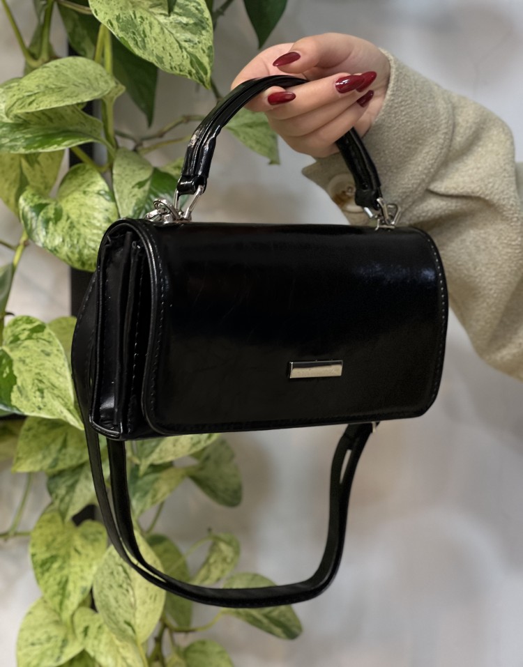 کیف‌چرمی دو بند مشکی code:3199