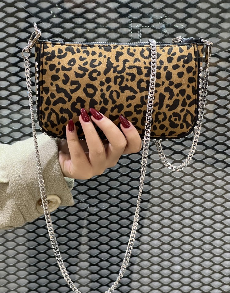 کیف رودوشی پلنگی‌مرواریدی code:3234