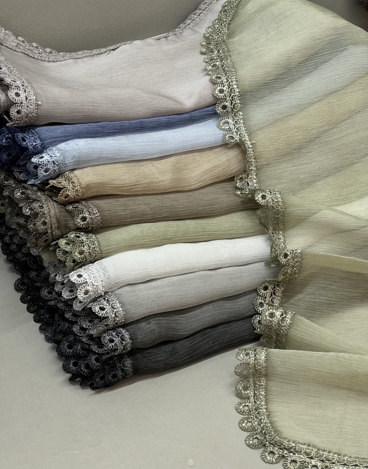 شال حریر دور دانتل وارداتی code:3275