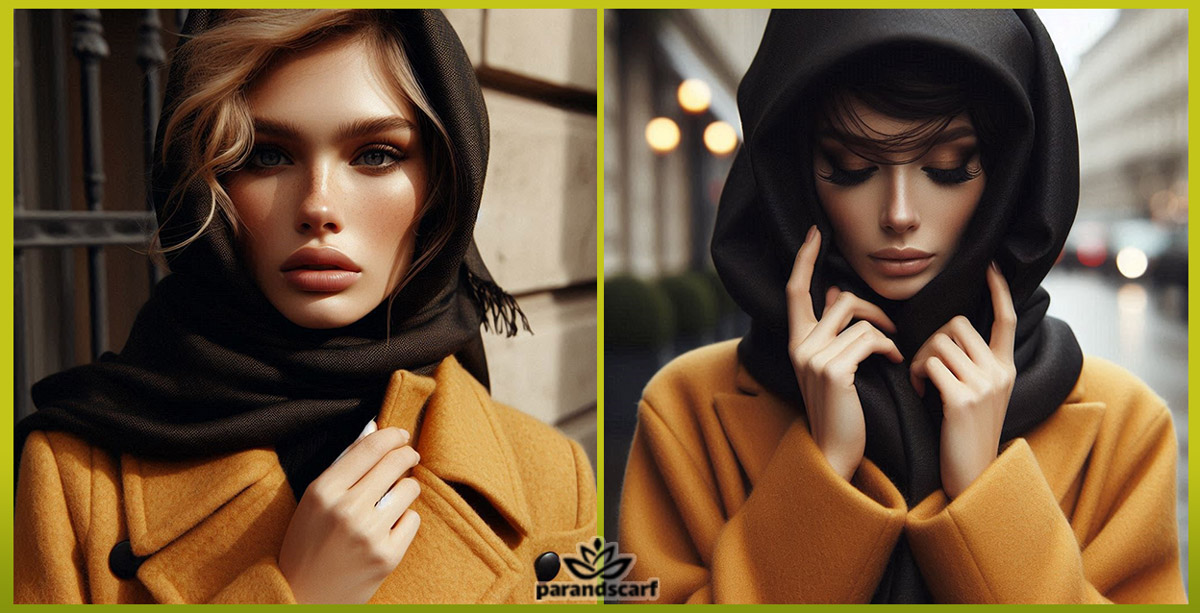 مانتو خردلی را با چه شالی ست کنیم؟ 1